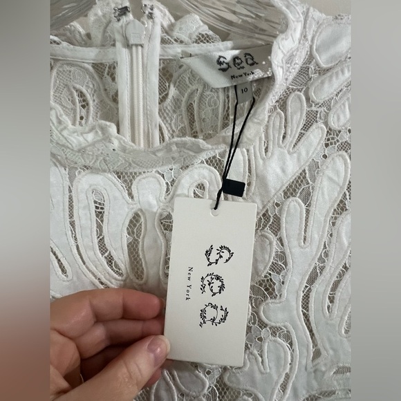 NWT Sea Agathe Applique Dress 10 - Picture 9 of 16